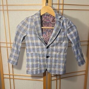 Plaid Blazer with Paisley Lining
